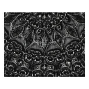Charcol Mandala Photo Print Fototryck