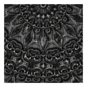 Charcol Mandala Photo Print Fototryck