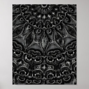 Charcol Mandala Poster