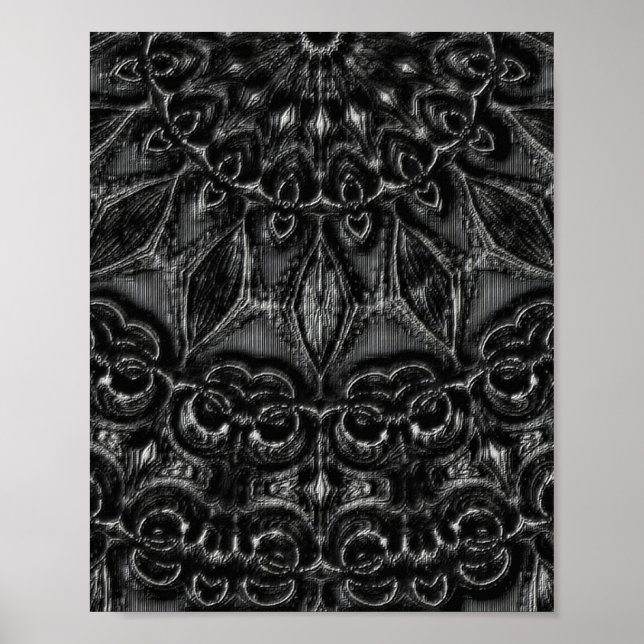Charcol Mandala Poster (Framsidan)