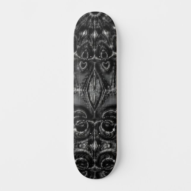 Charcol Mandala Skateboard (Framsida)