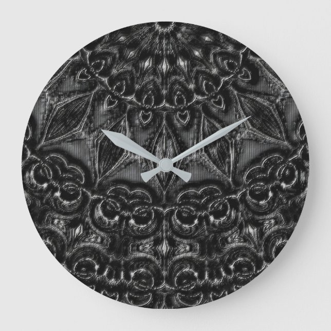 Charcol Mandala Stor Klocka (Framsida)