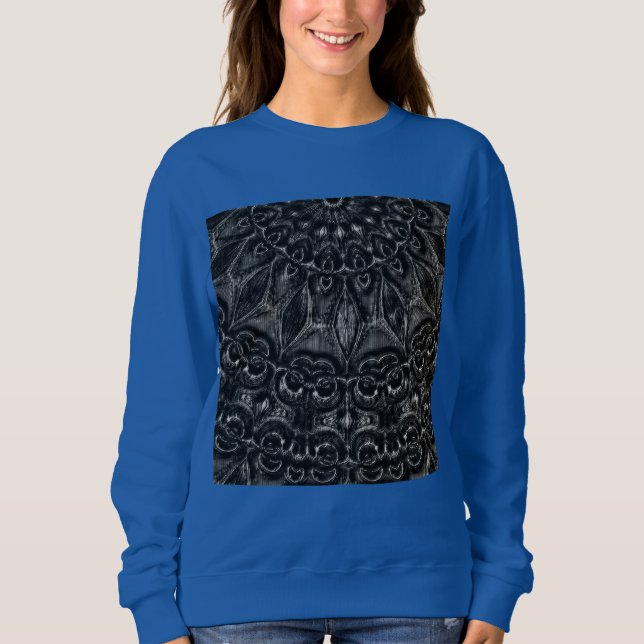 Charcol Mandala Sweatshirt T Shirt (Framsida)