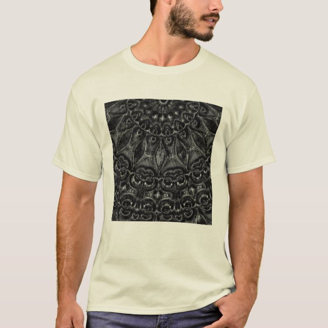 Charcol Mandala T-Shirt (Framsida)
