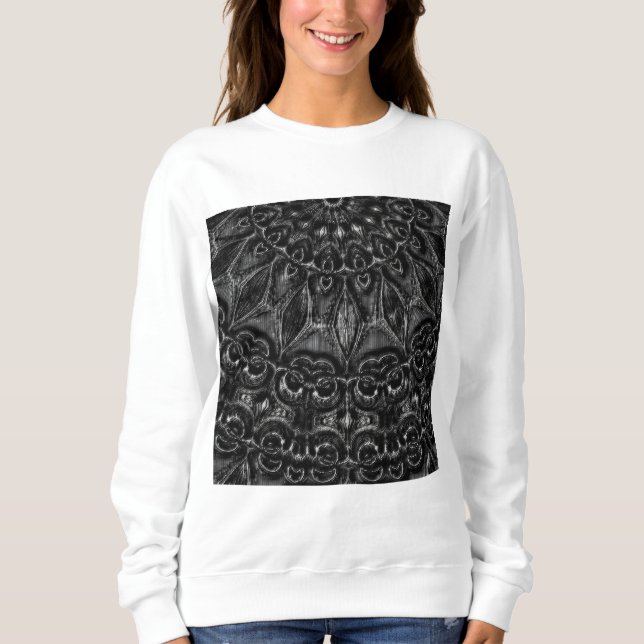 Charcol Mandala T Shirt (Framsida)