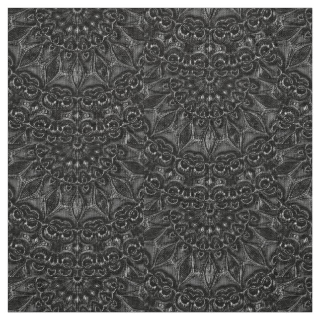 Charcol Mandala Tyg (Prov)
