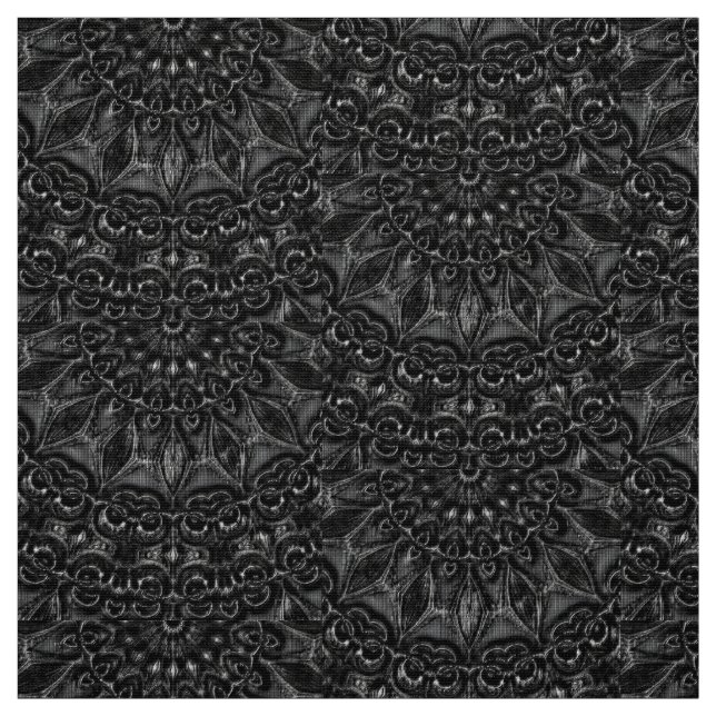 Charcol Mandala Tyg (Provkarta)