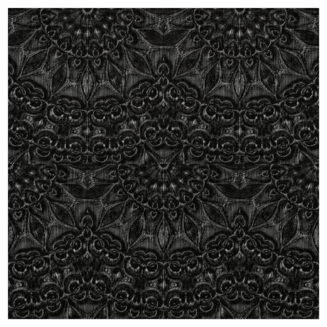 Charcol Mandala Tyg (Provkarta)