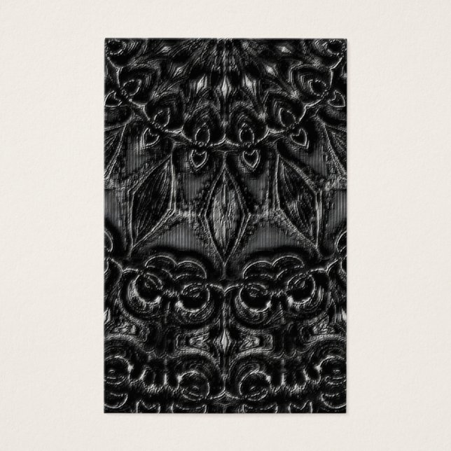 Charcol Mandala Visitkort (Framsida)