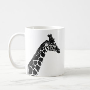 Charcol Sketch Giraffe  Kaffemugg