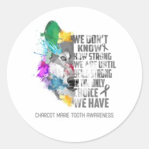 Charcot Marie Tooth Awareness Ribbon Support Gifts Runt Klistermärke