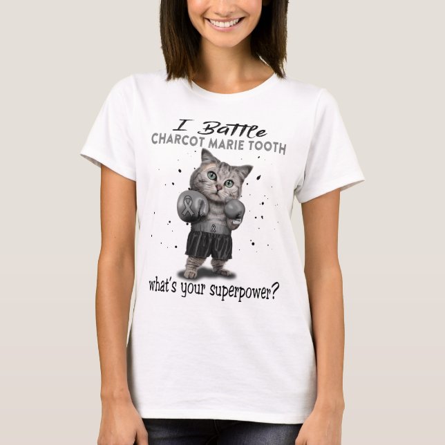 Charcot Marie Tooth Awareness Ribbon Support Gifts T Shirt (Framsida)