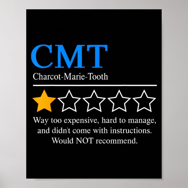 Charcot Marie Tooth Disease Awareness Cmt Not Reco Poster (Framsidan)