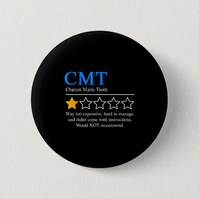 Charcot Marie Tooth Disease Medvetenhet Cmt Inte E Knapp (Framsida)