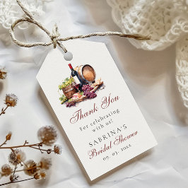 Charcuterie Board Vin & Ost Bröllopsdusch  Presentetikett