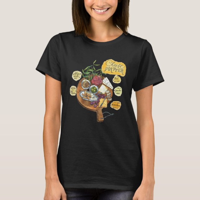 Charcuterie Cheese Board Hostess T Shirt (Framsida)