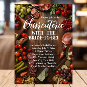 Charcuterie med briden som ska vara Möhippa Inbjudningar