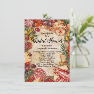 Charcuterie Theme Bridal Shower Inbjudningar