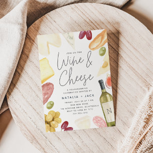 Charcuterie Vin & Cheese Houseuppvärmning Party Inbjudningar