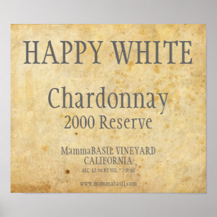 Chardonnay-etikett Poster