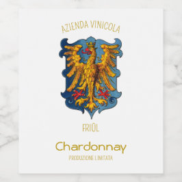 Chardonnay från Friuli Vinflaska Etikett