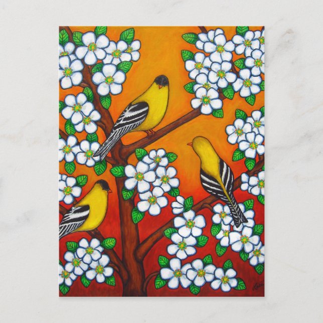 Chardonnay Sunset-kort Vykort (Framsida)