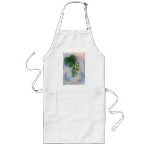 Chardonnay Vin Grapes Apron Långt Förkläde