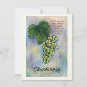 Chardonnay Vin Grapes & Description-inbjudan Inbjudningar
