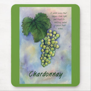Chardonnay Vin Grapes & Description Mousepad Musmatta