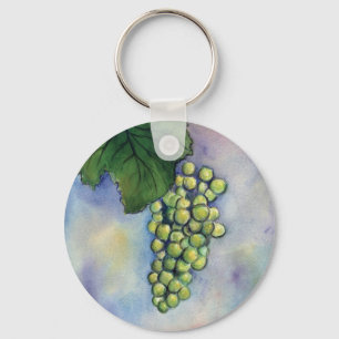 Chardonnay Vin Grapes Keychain Nyckelring