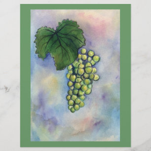 Chardonnay Vin Grapes Letterhead