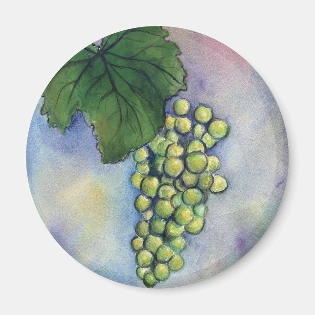 Chardonnay Vin Grapes Magnet (Framsidan)