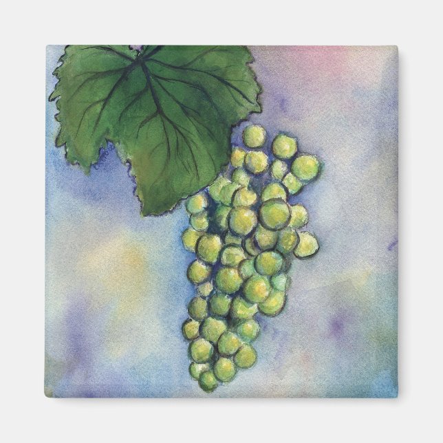 Chardonnay Vin Grapes Magnet (Framsidan)