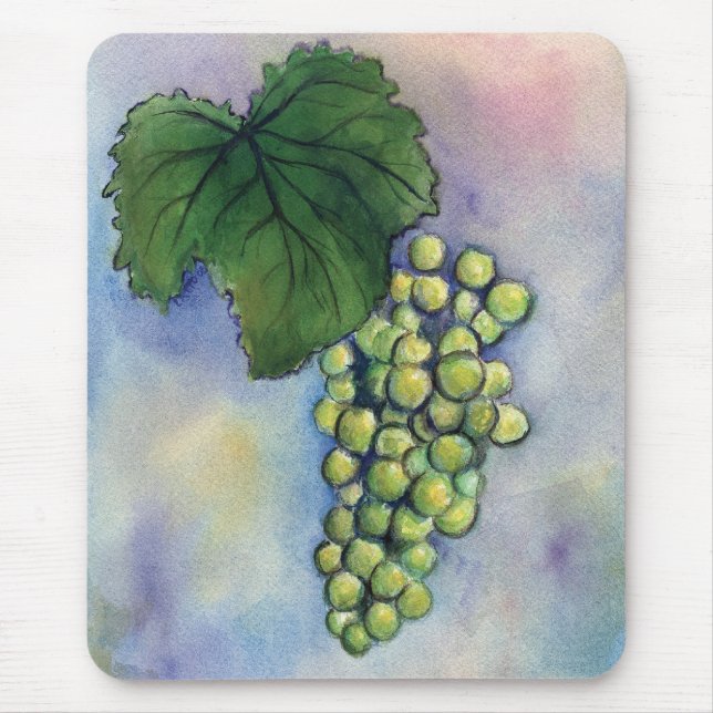 Chardonnay Vin Grapes Mousepad Musmatta (Framsidan)