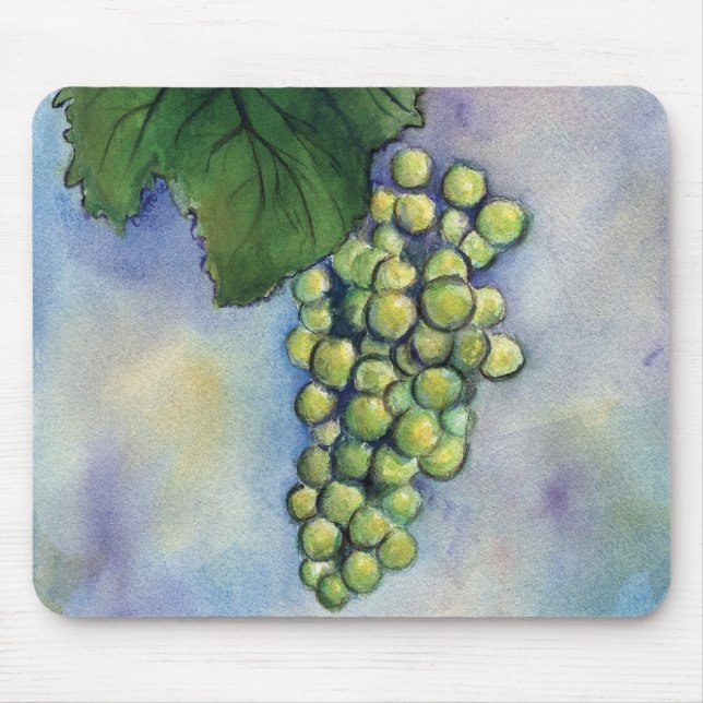 Chardonnay Vin Grapes Mousepad Musmatta (Framsidan)