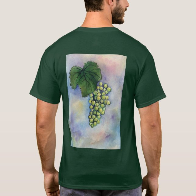Chardonnay Vin Grapes Shirt T-shirt (Baksida)