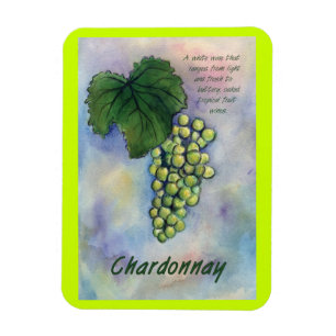 Chardonnay Vin Graphics Painting Art Magnet