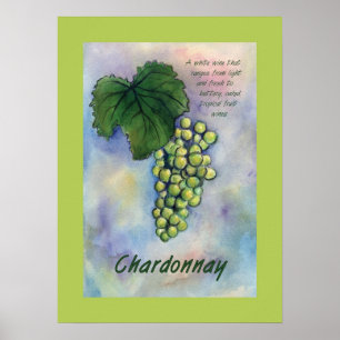 Chardonnay Vin Graphics Poster