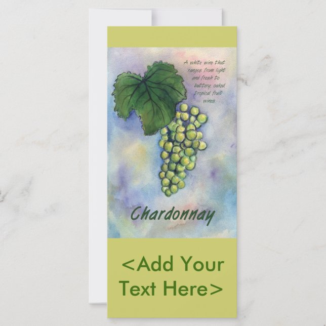 Chardonnay Vin Graps & Description Rack Card (Framsida)