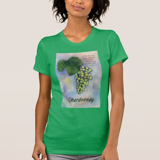 Chardonnay Vin Graps & Description Shirt T Shirt (Framsida)