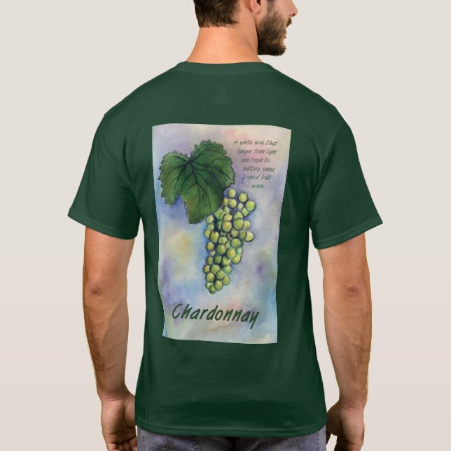 Chardonnay Vin Graps & Description Shirt Tröja (Baksida)