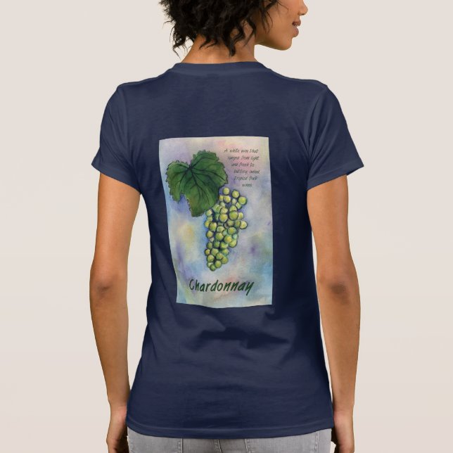 Chardonnay Vin Graps & Description T-Shirt (Baksida)