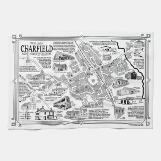 Charfield Village Karta Tea Towel Kökshandduk