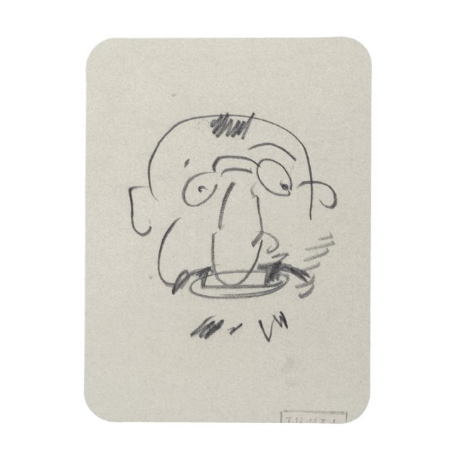 Charge de Lautrec par Lui-Meme (papper penna) Magnet (Vertikal)