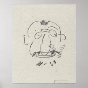 Charge de Lautrec par Lui-Meme (papper penna) Poster