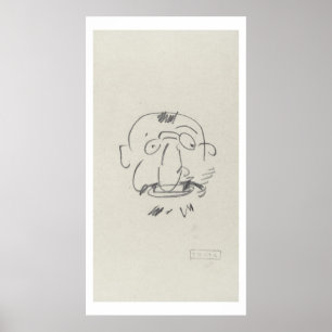 Charge de Lautrec par Lui-Meme (papper penna) Poster