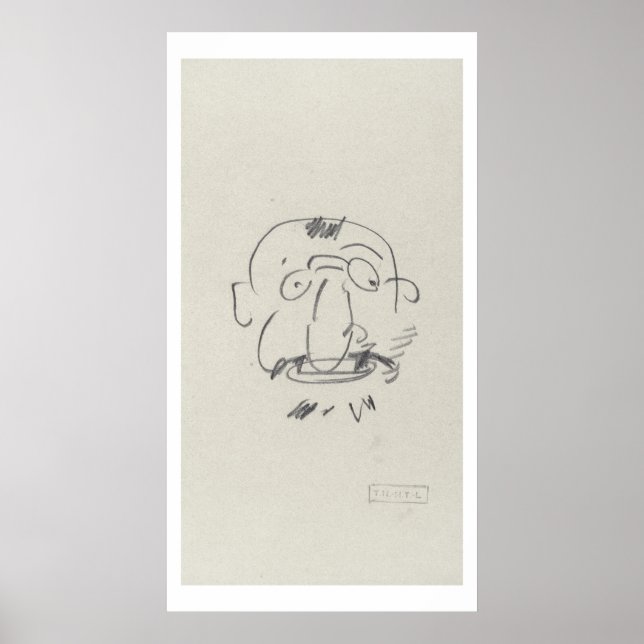 Charge de Lautrec par Lui-Meme (papper penna) Poster (Framsidan)