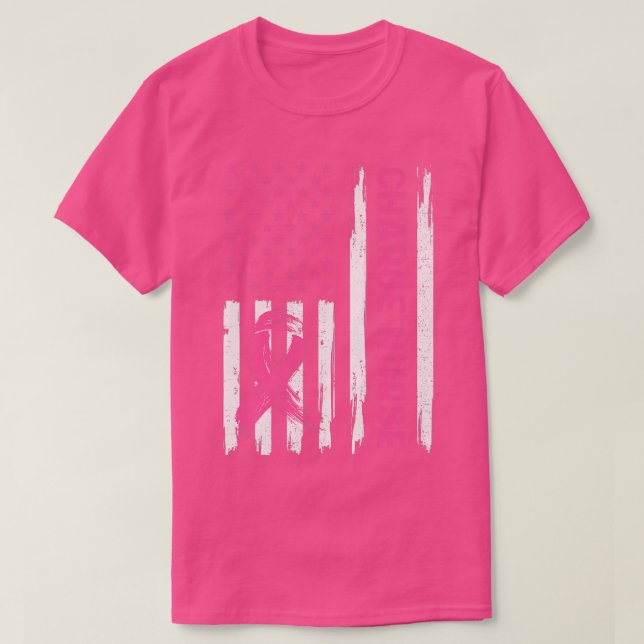 Charge Nurse American Flagga Nurse Breast Cancer A T Shirt (Design framsida)