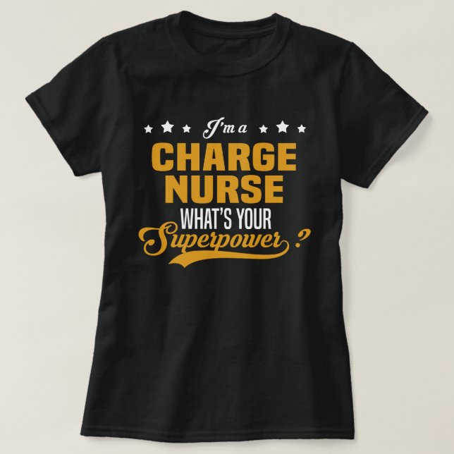 Charge Nurse T Shirt (Design framsida)