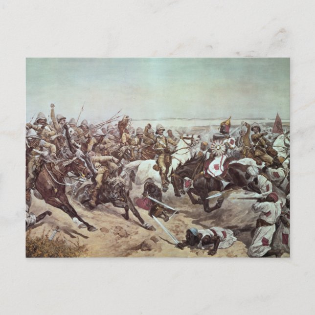 Charge of the 21st Lancers at Omdurman 2 Vykort (Framsida)
